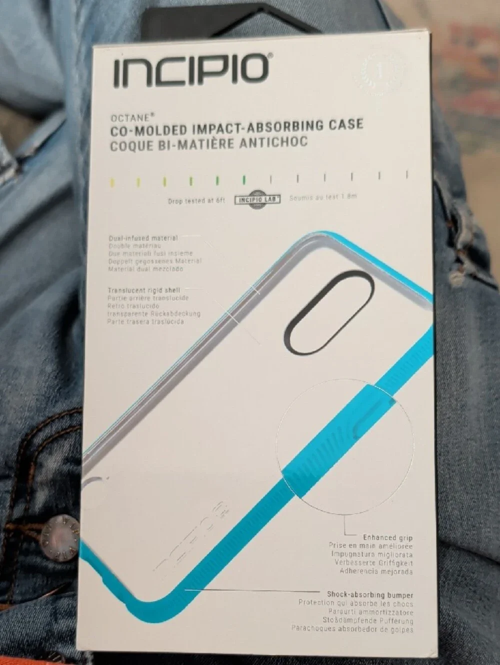 Incipio Octane Co-Molded Impact Case - Blue and Clear for LG K20 V